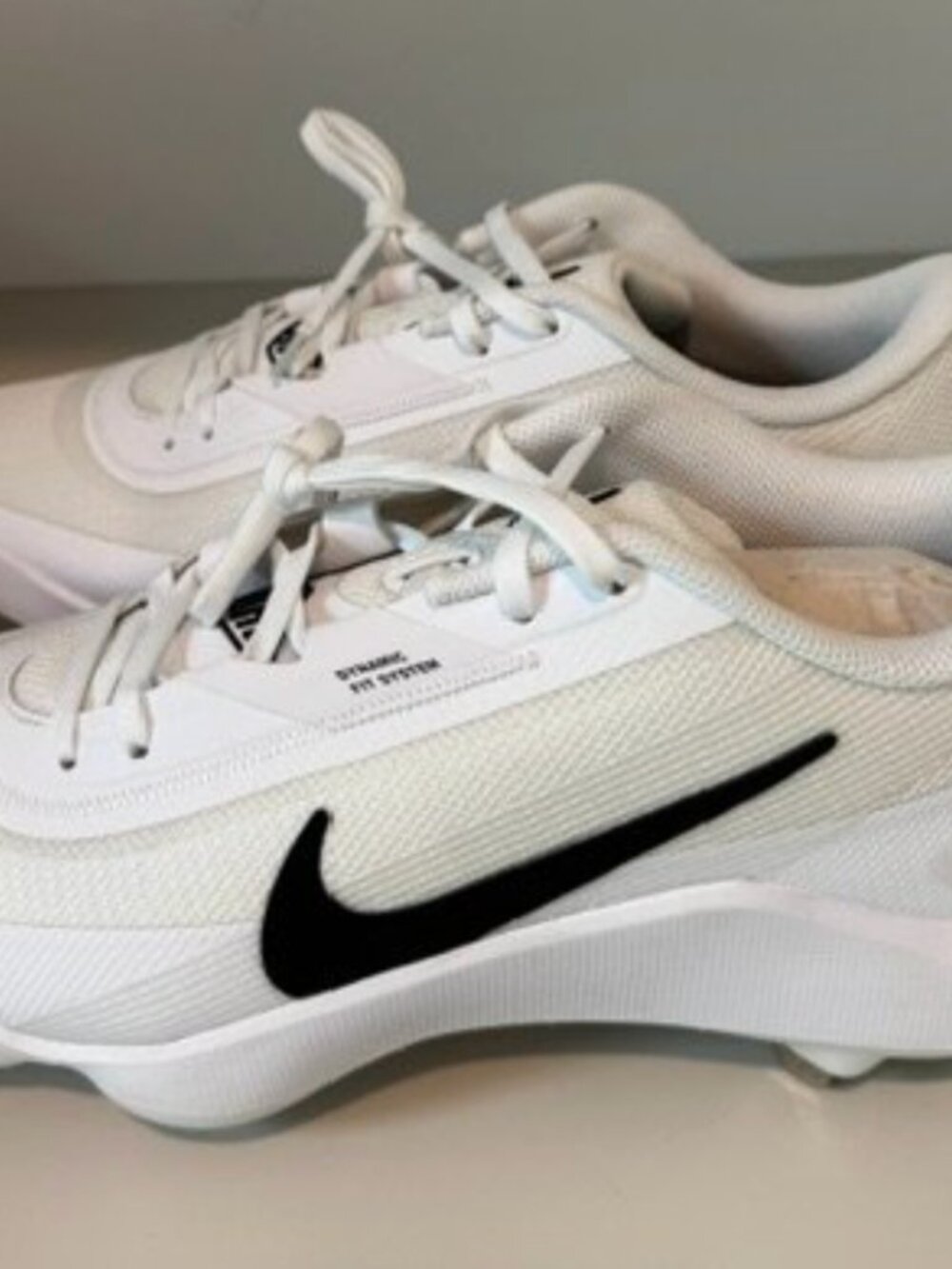 NEW Nike Diamond Showcase MTL Metal Baseball Cleats Men’s 12.5 White/Black